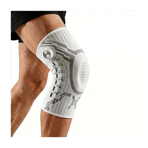 Body Proper adjustable knee support worn on the leg, white