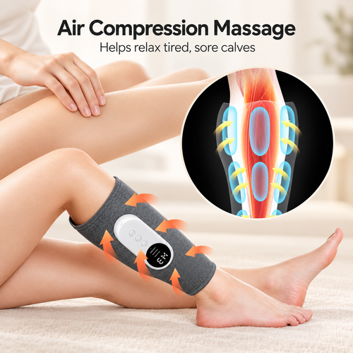 Air compression massage for tired calves